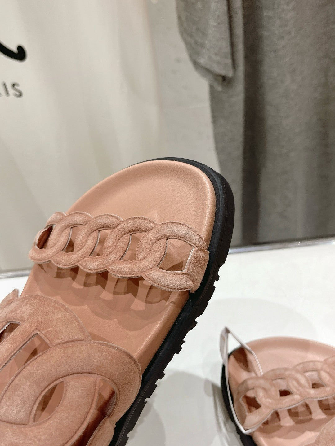 EXTRA SANDAL PASTEL PINK NUDE CALFSKIN、mysite、Cacoeks