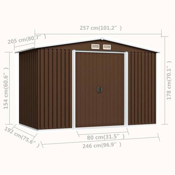 Disckinson 8.4 ft. W x 7.6 ft. D Metal Corner Tool Shed