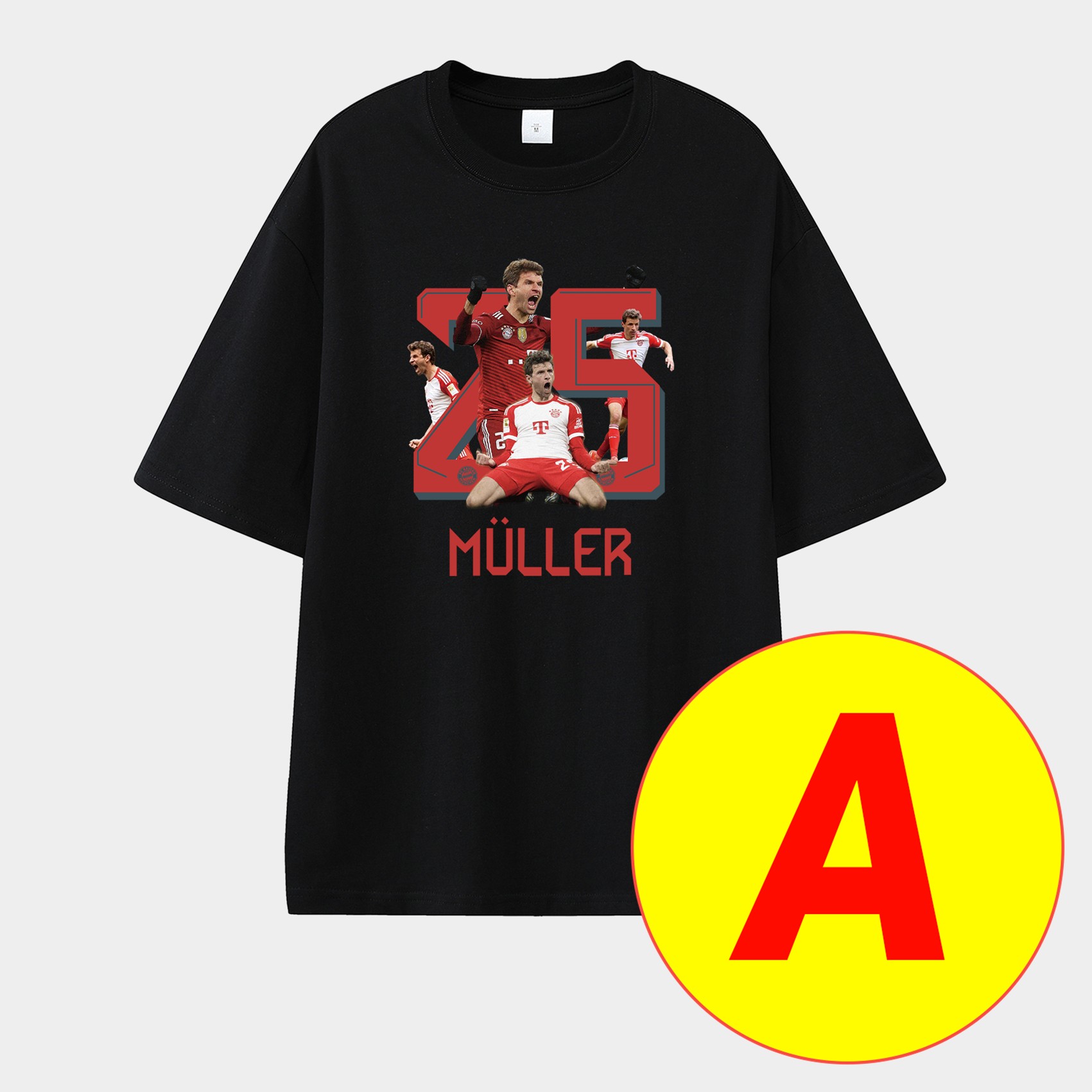 Unitedfootballkit.com | Bayern Munich Müller‘s Personal Highlights Unisex Pure Cotton T-shirt -Customize Name, Number and Patch | Worldwide Shipping