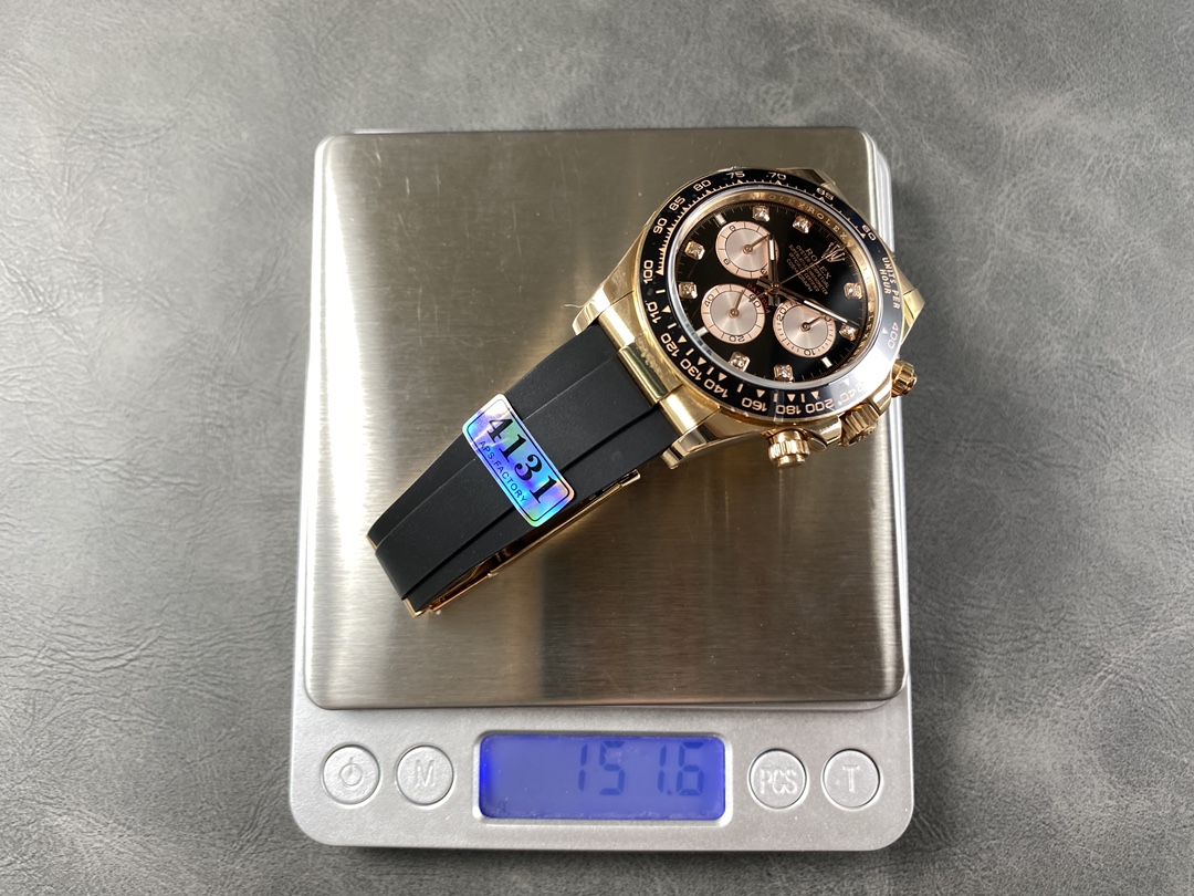 Rolex Daytona Everose Rubber 126515LN 0004 Black Dial Diamond Watch 2025-fasswatch