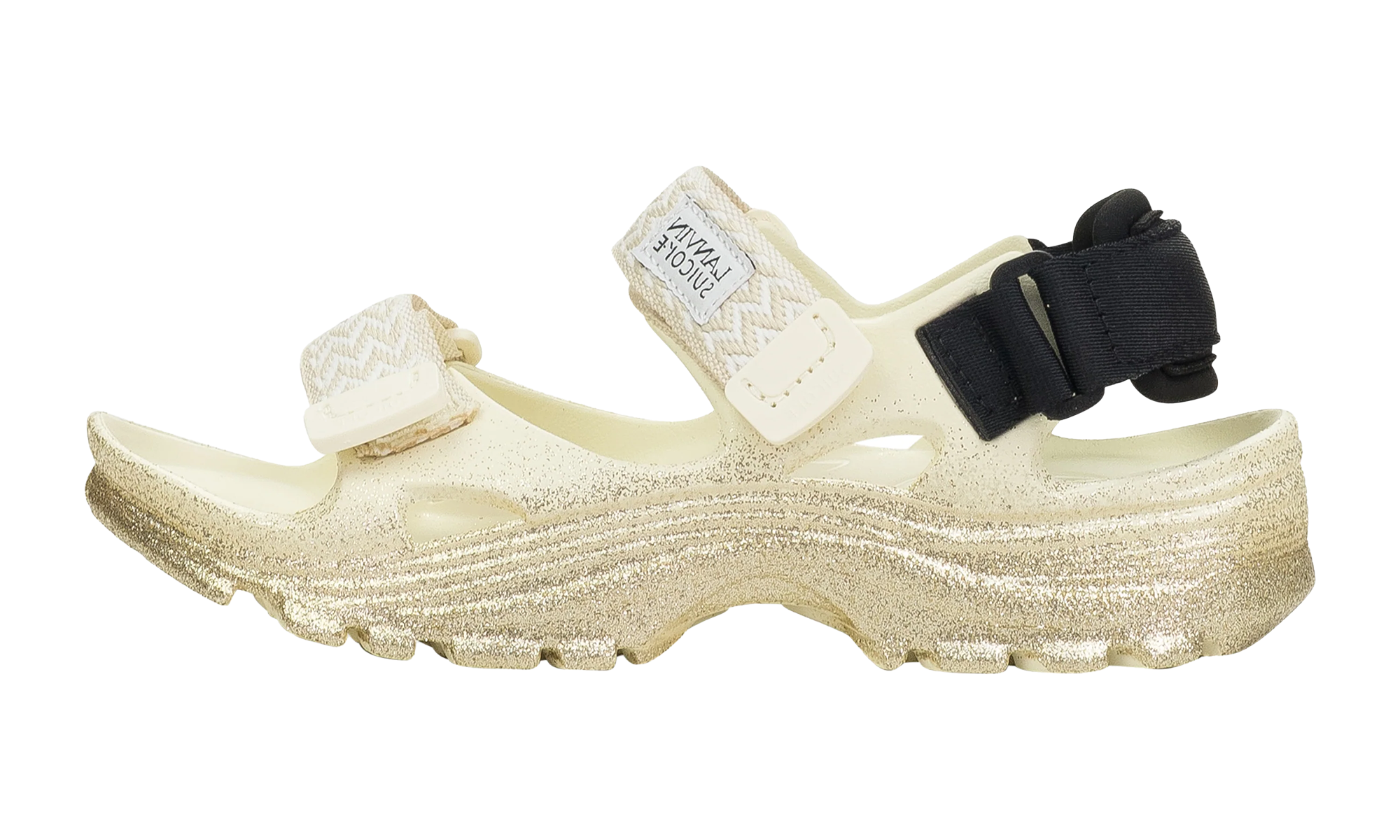 WAVE SANDALES CURB LANVIN X SUICOKE "Or/Beige Clair"、mysite、Cacoeks