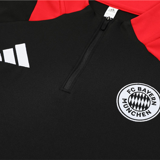 Higojerseys-Bayern Munich 24-25 Long Sleeve Training Set - Black