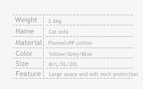 Large Space Cat Sofa 3 Color Warm Bed Couch