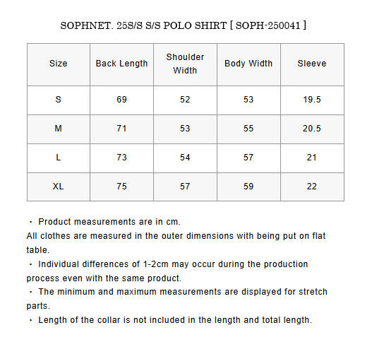 SOPHNET. 25S/S S/S POLO SHIRT  SOPH-250041 