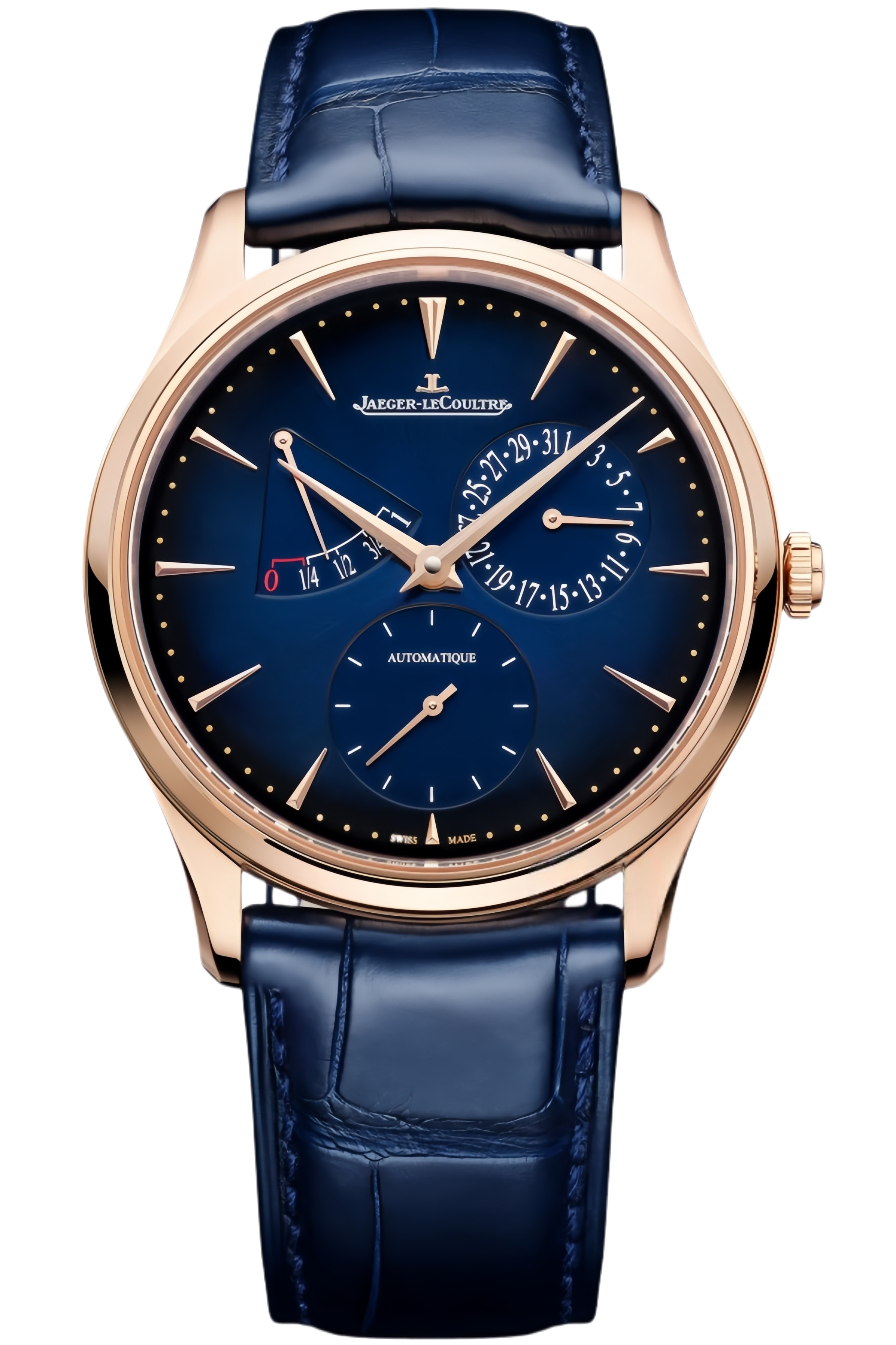 Jaeger-LeCoultre Master Ultra Thin Moon Ref. Q137258J Super Clone Watch – Silver Dial Rose Gold Case Brown Leather Strap Fake Replica