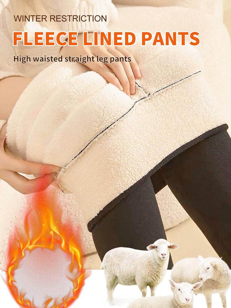 2 Pack Winter Sport Leggings High Waist Thick Wool Pants,Warm Velvet Thick Thermal Pants Fleece Legging Winter Clothes Women,For Outdoor Fitness Yoga Pants, Autumn/Winter