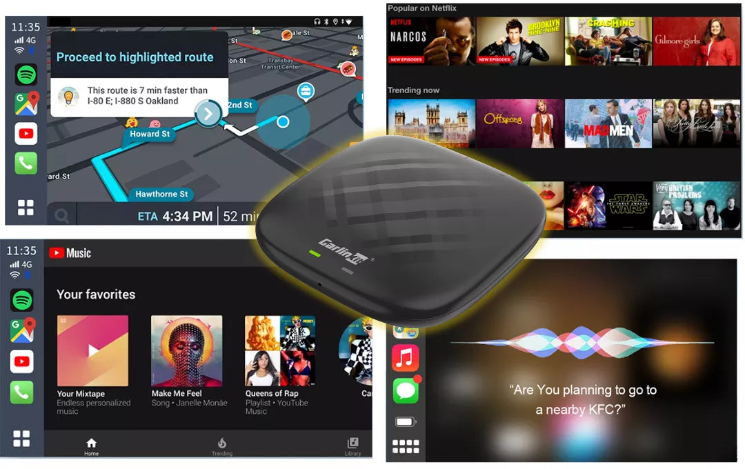 Carlinkit-Tbox Mini S Wireless CarPlay Android Auto Adapter