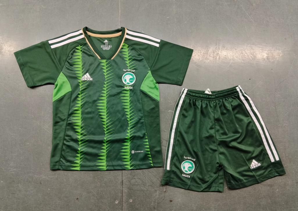 23/24 Saudi Green Home Fans Football Shirt Kids Size Suit-mysite Custom Football Kit- Nextkits