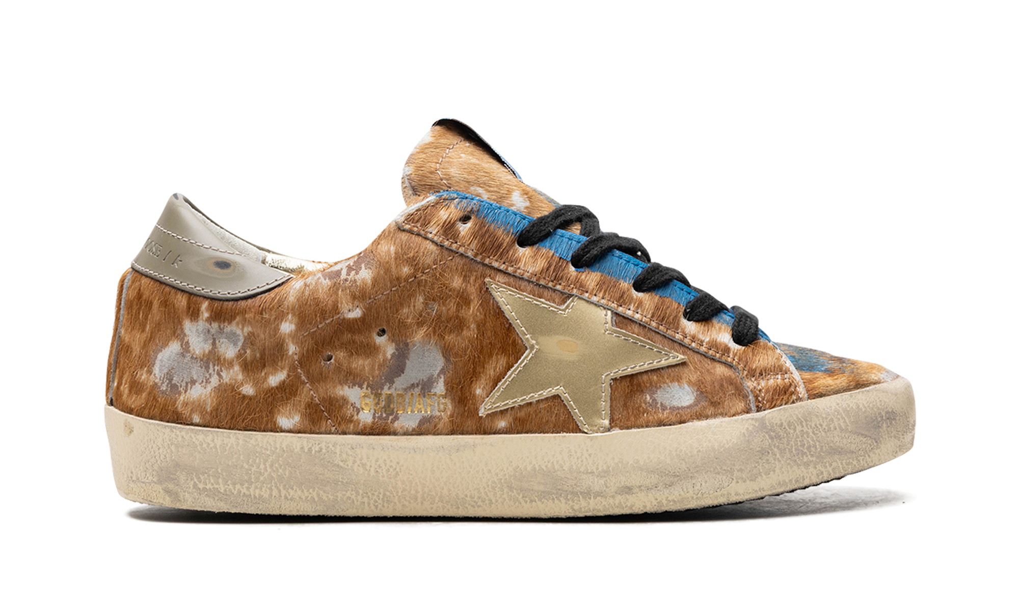 SUPER-STAR LEOPARD HORSY UPPER PAINTED NABUK TOE MIRROR STAR SHINY HEEL "LEO HAZELNUT LIGHT GREY GOLD GREY BLUE"、mysite、Cacoeks