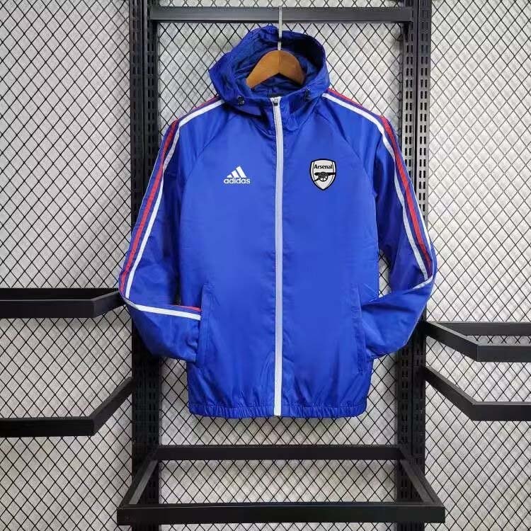 2024/2025 Arsenal Windbreaker Blue Soccer Jersey 1:1 Thai Quality:football jersey mysite: unitedjerseyfootball 邓江浪:football