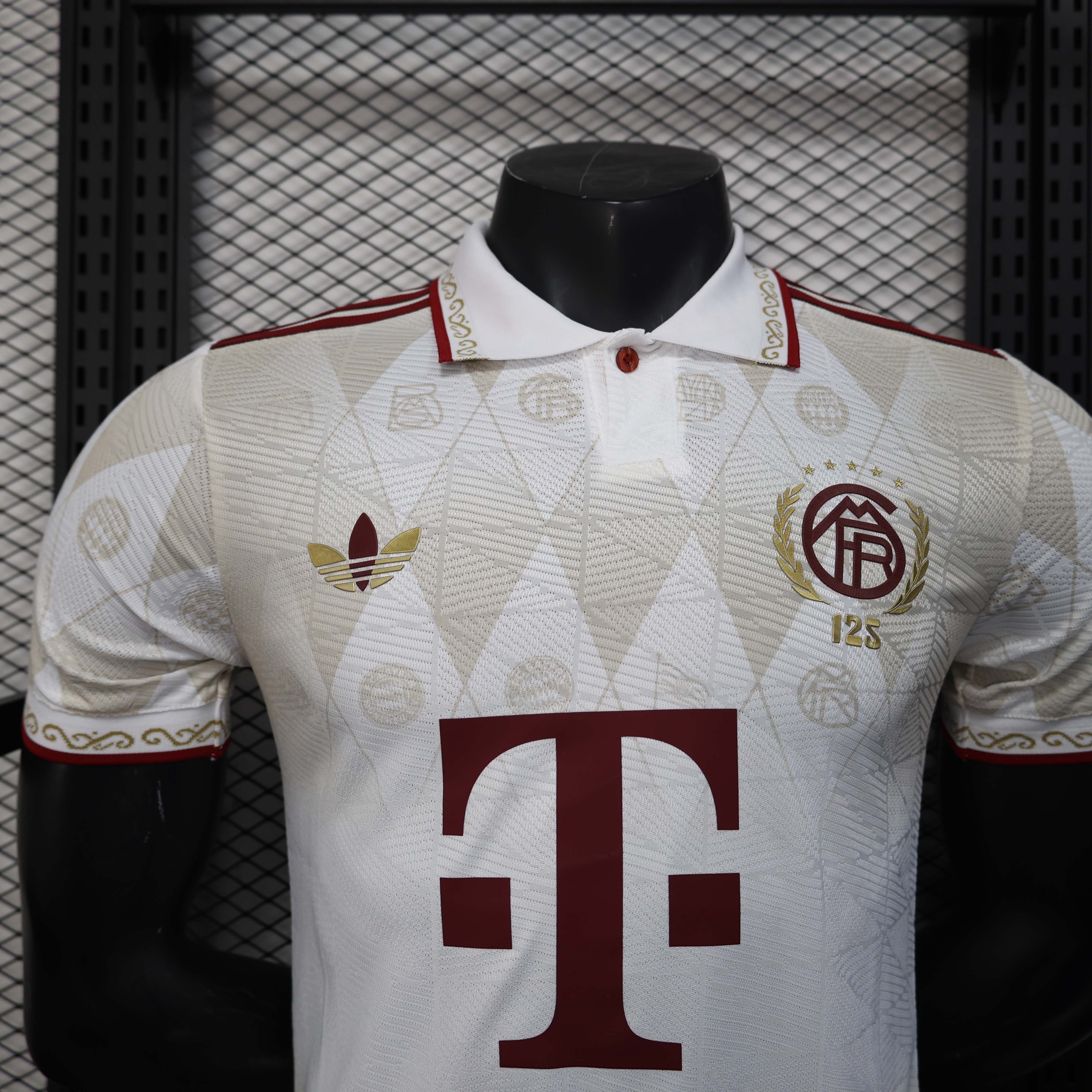 2025/2026 Player Version Bayern Munich 125 Special Edition Apricot Football Shirt 1:1 Thai Quality:football jersey mysite: unitedjerseyfootball 邓江浪:football