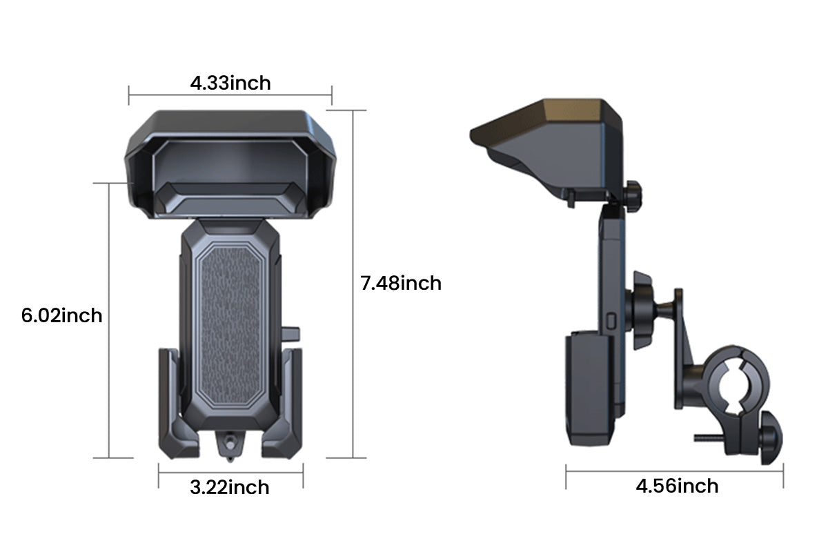 Bike Phone Mount Holder with Rain & Shade Shield、mySite、bearsvspackers