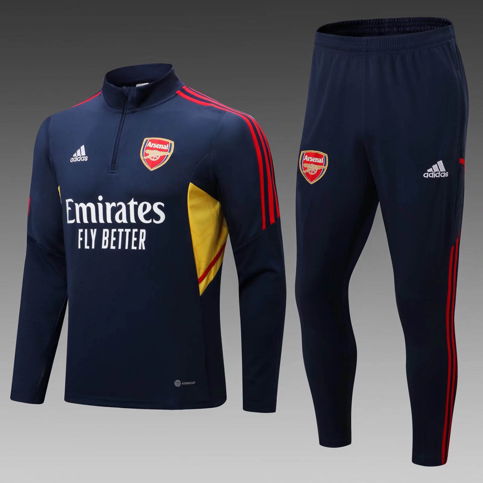 2022/2023 Arsenal Half-Pull Training Suit Royal Blue Football Shirt 1:1 Thai Quality Set:football jersey mysite: unitedjerseyfootball 邓江浪:football