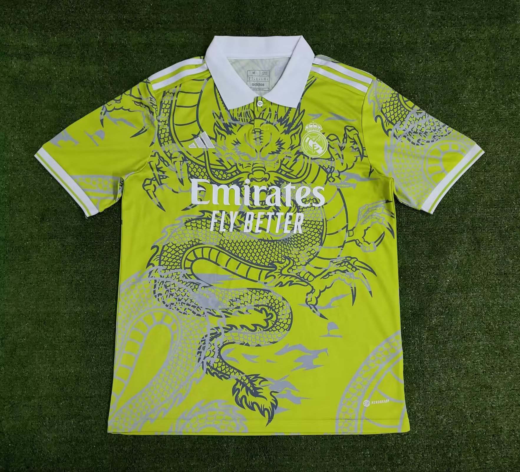 2023/2024 Real Madrid Chinese Dragon fluorescence Football Shirt:football jersey mysite: unitedjerseyfootball 邓江浪:football
