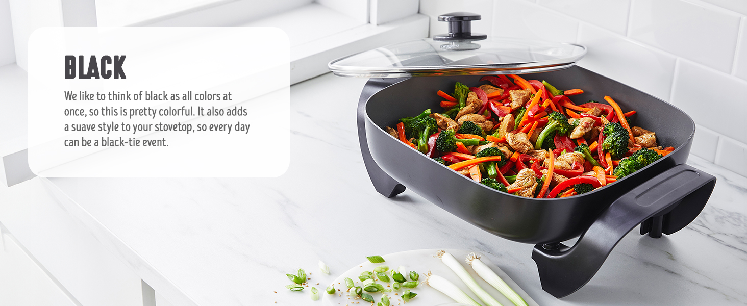 GreenLife, Ceramic Nonstick, PFAS-Free, Non-Toxic, Electric Skillet, Electrics