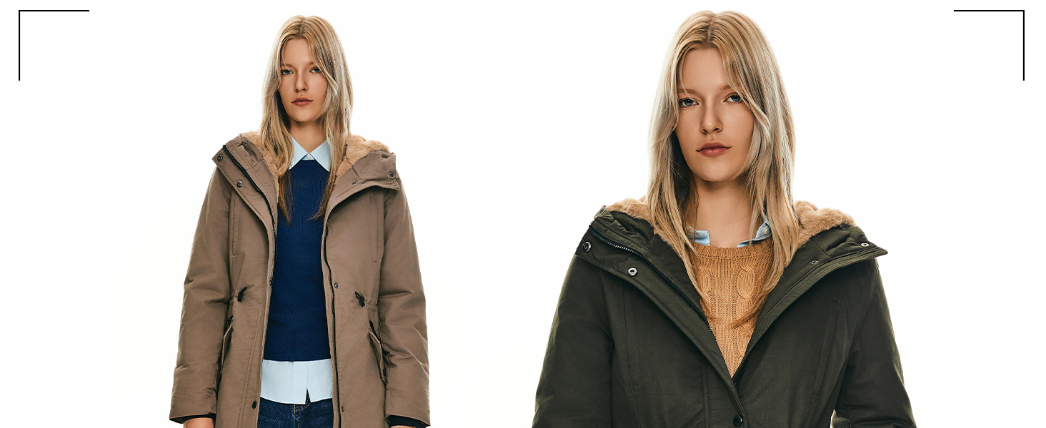 women coat parka warm