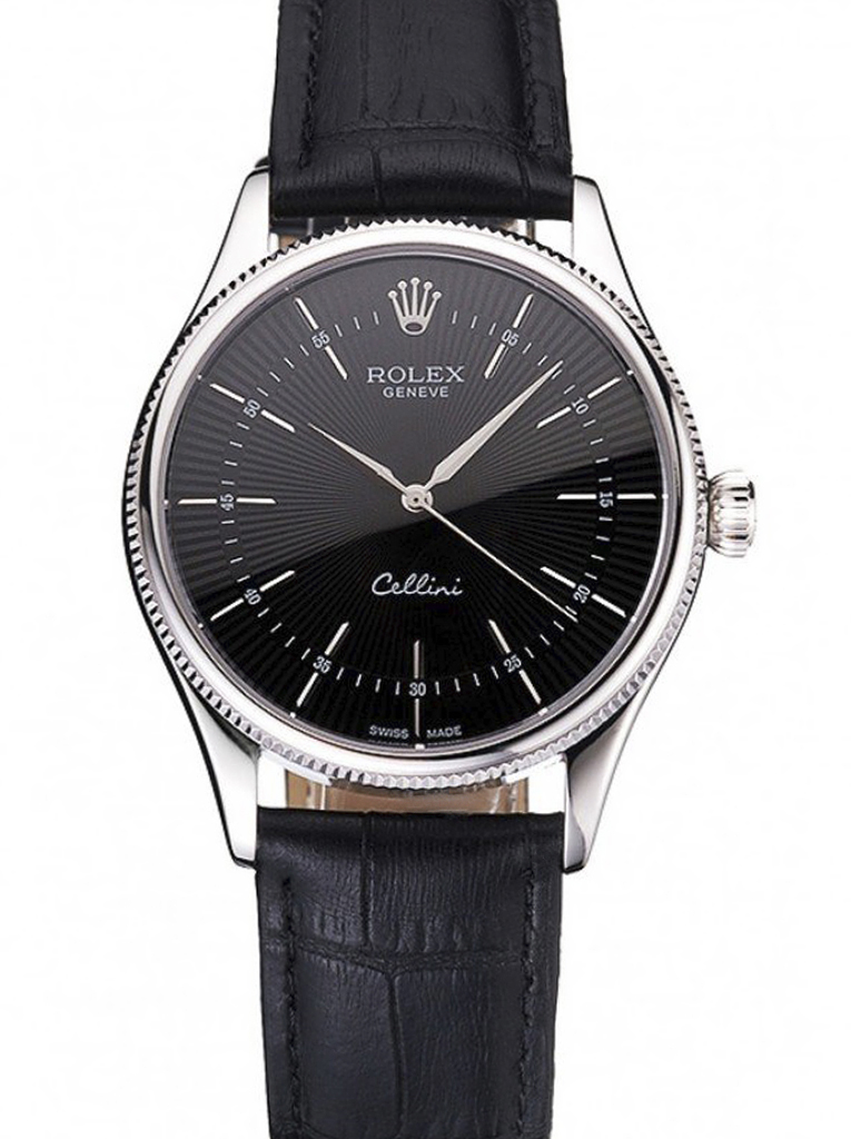 Superclone Rolex Cellini 38mm Black Dial REP016809-fasswatch