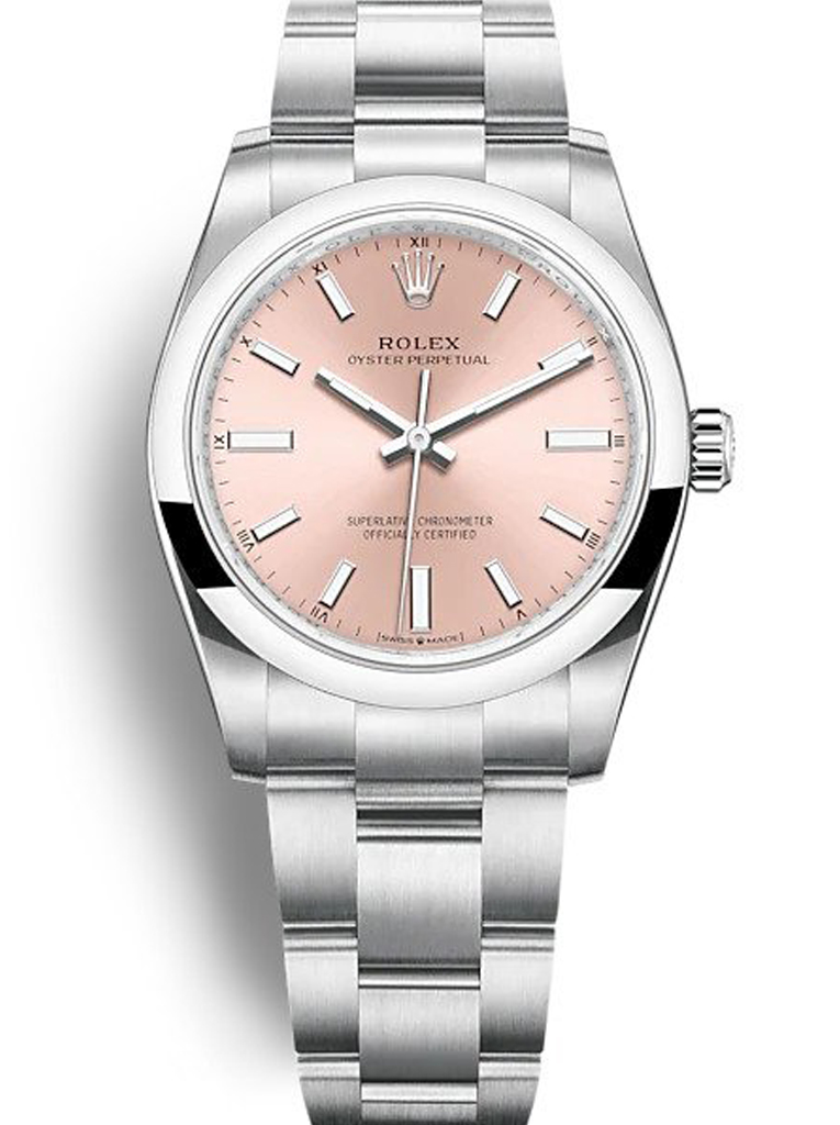 Replica Rolex Oyster Perpetual Lady 34mm Pink Dial 124200-fasswatch