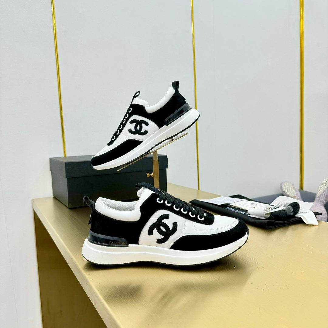 CLASSIC TRAINER IN BLACK MIX WHITE MERCERIZED VELVET、mysite、Cacoeks