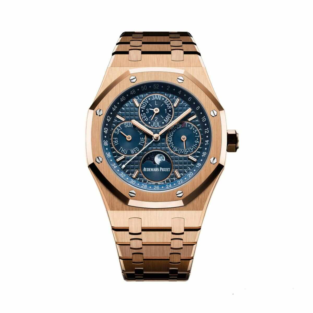 Audemars Piguet Rose Gold Blue Dial Replica-fasswatch