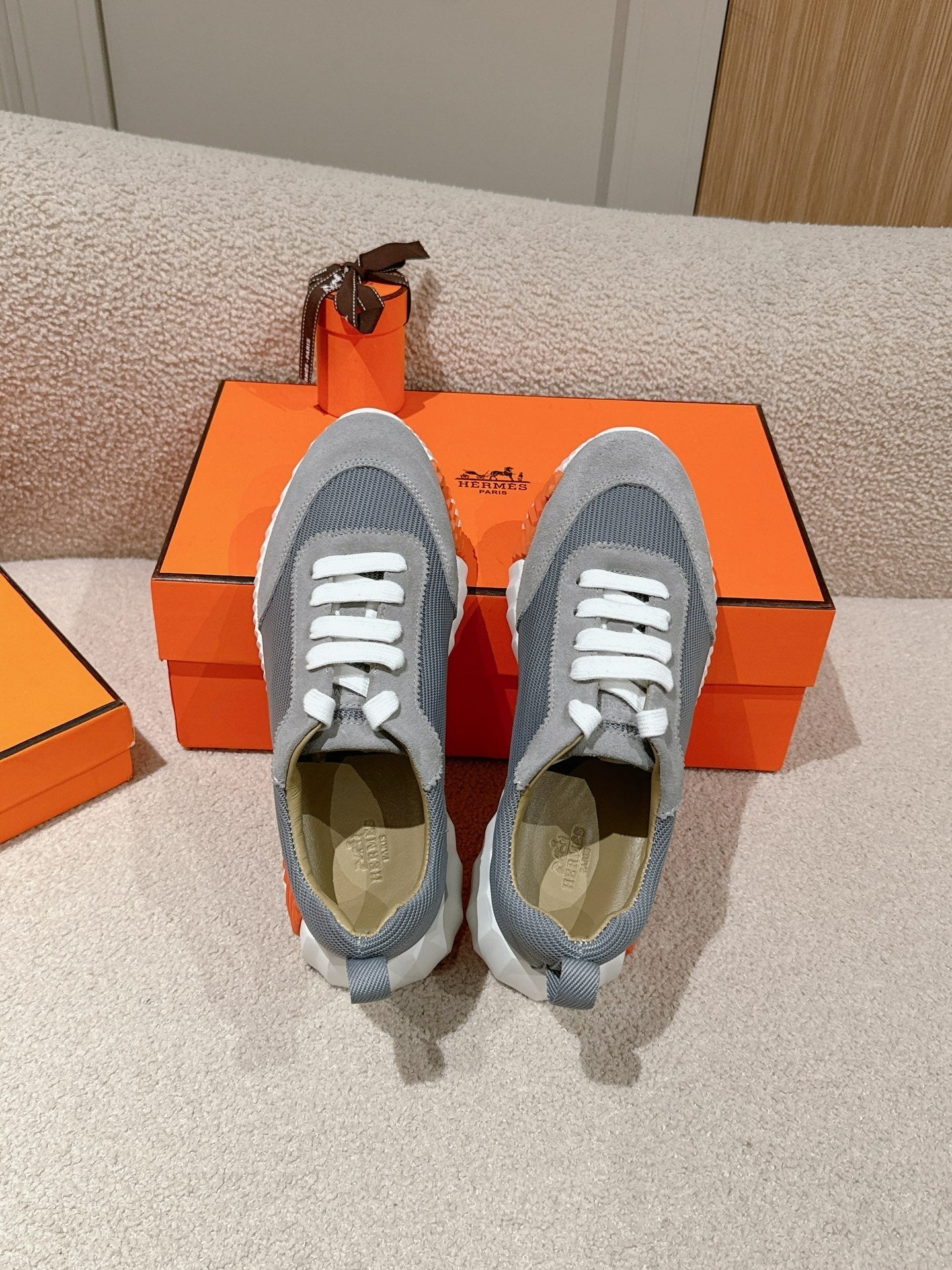 MAINLAND SNEAKER IN ASH GRAY SUEDE AND SHARK GRAY BREATHABLE MESH FABRIC、mysite、Cacoeks