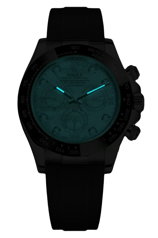 Rolex Cosmograph Daytona Super Clone Swiss Replica Watch White Gold Black Dial Ref M116519LN-0026 | 4130 Swiss Movement