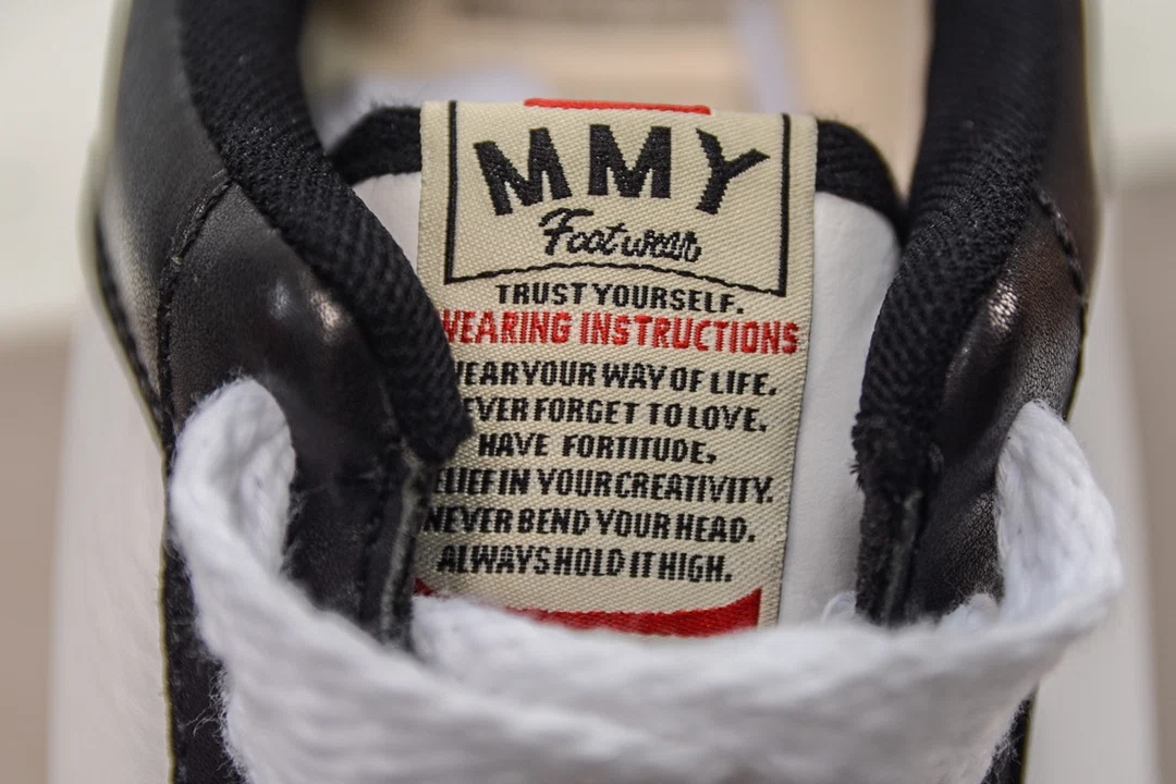 Maison Mihara Yasuhiro Wayne OG Sole Leather Low-top Sneaker Black White、mysite、Cacoeks