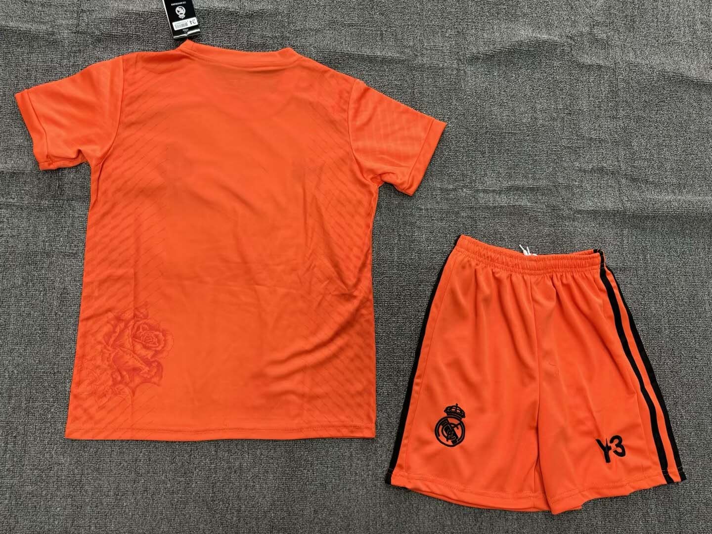 2024/2025 Real Madrid Y-3 Special Edition Orange Football Shirt 1:1 Thai Quality Kids Size:football jersey mysite: unitedjerseyfootball 邓江浪:football