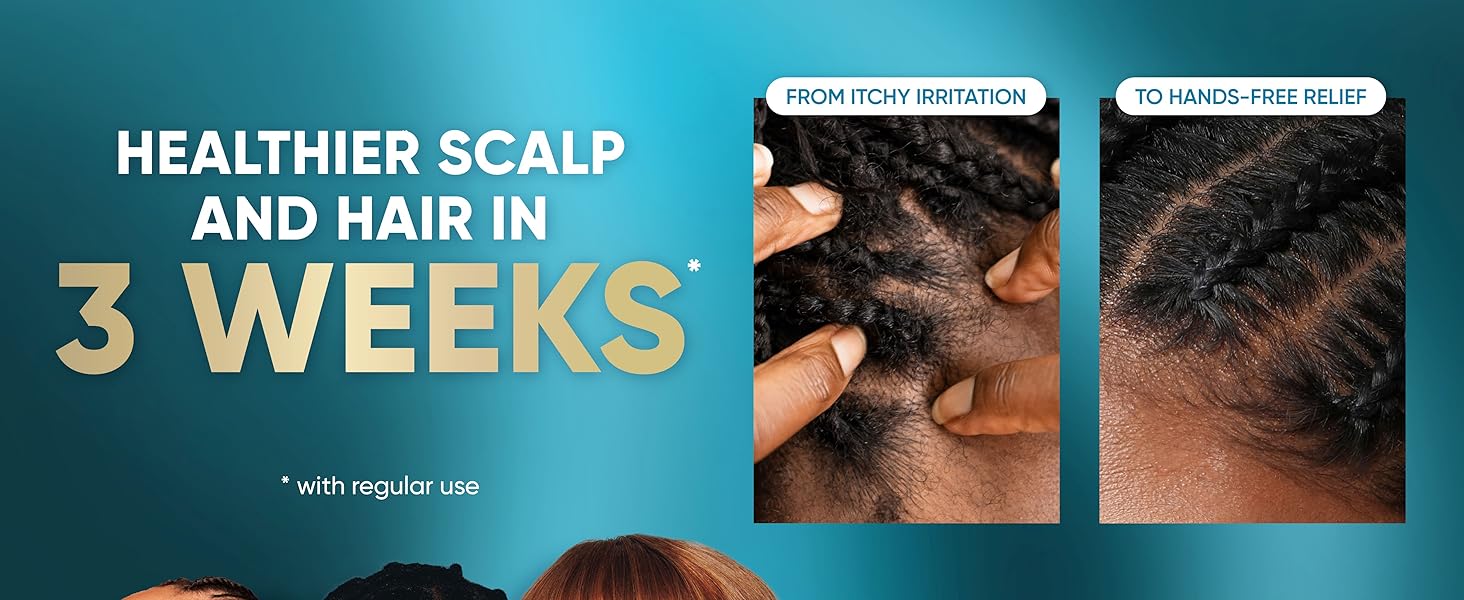 Healthier scalp and hair in 3 weeks