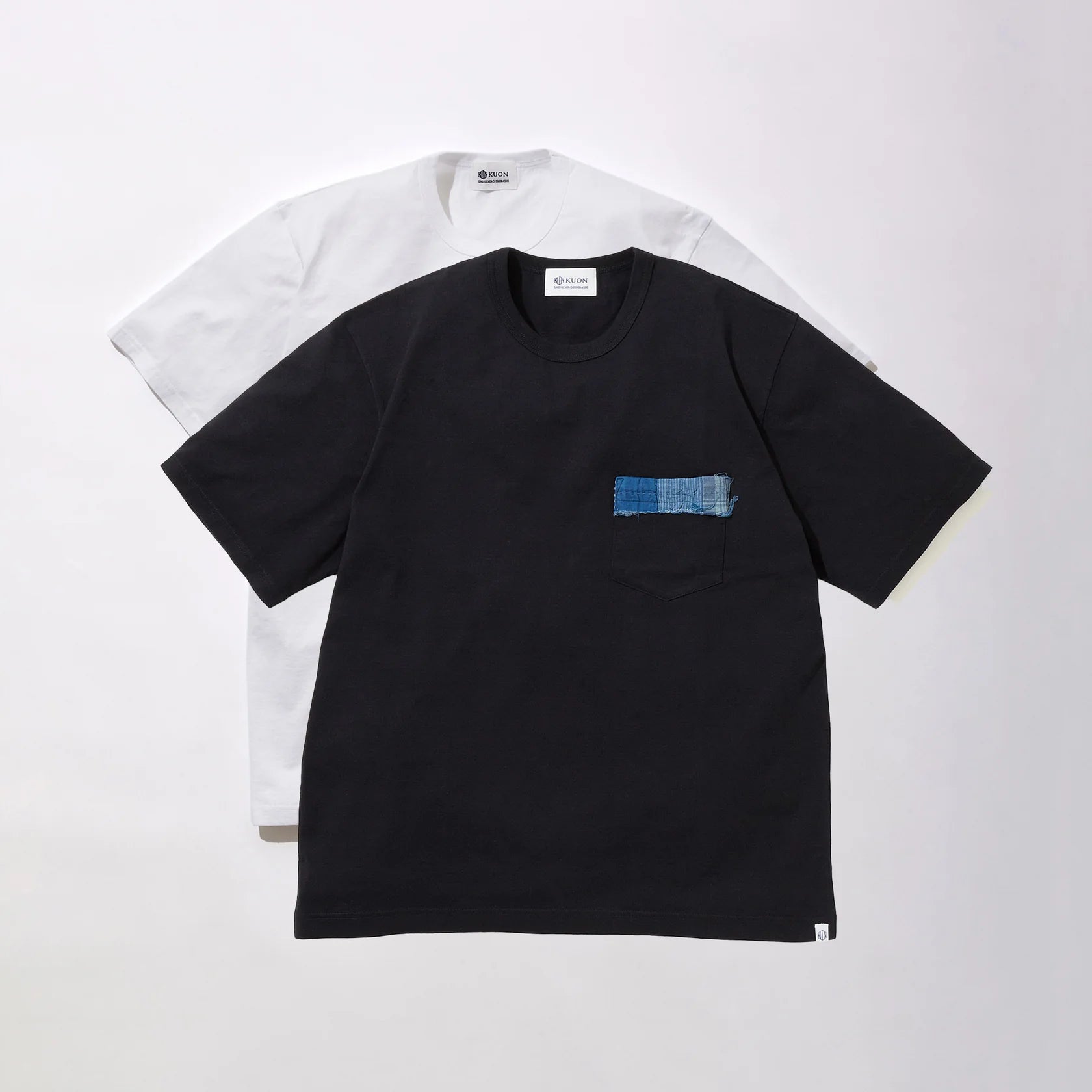 KUON 25S/S Boro Trimmed Pocket Tee  114CS06C1H1-00-02 