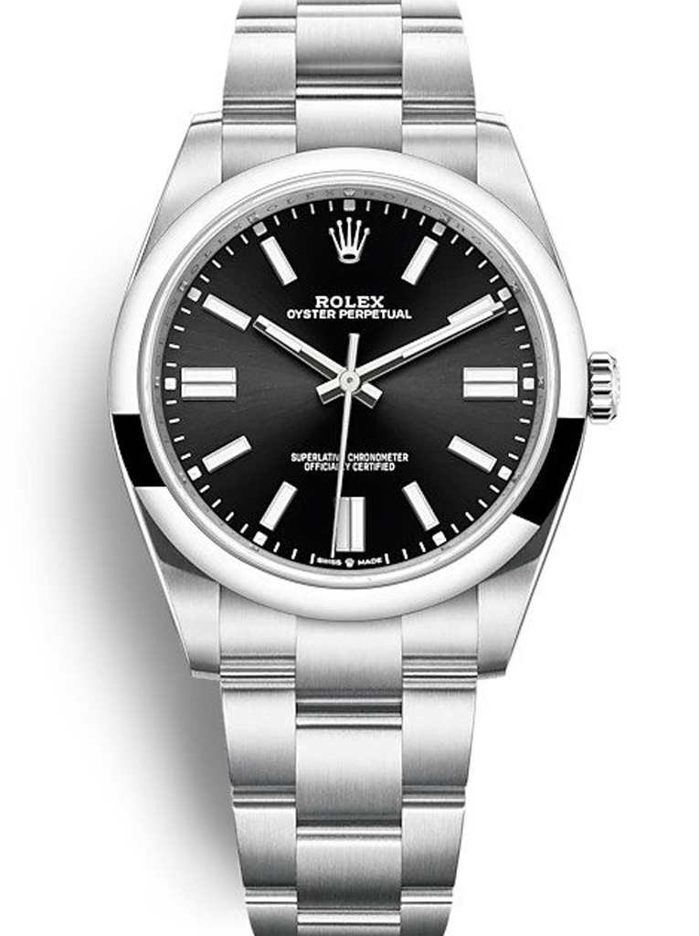 Replica Rolex Oyster Perpetual Lady 34mm Black Dial 124200-fasswatch