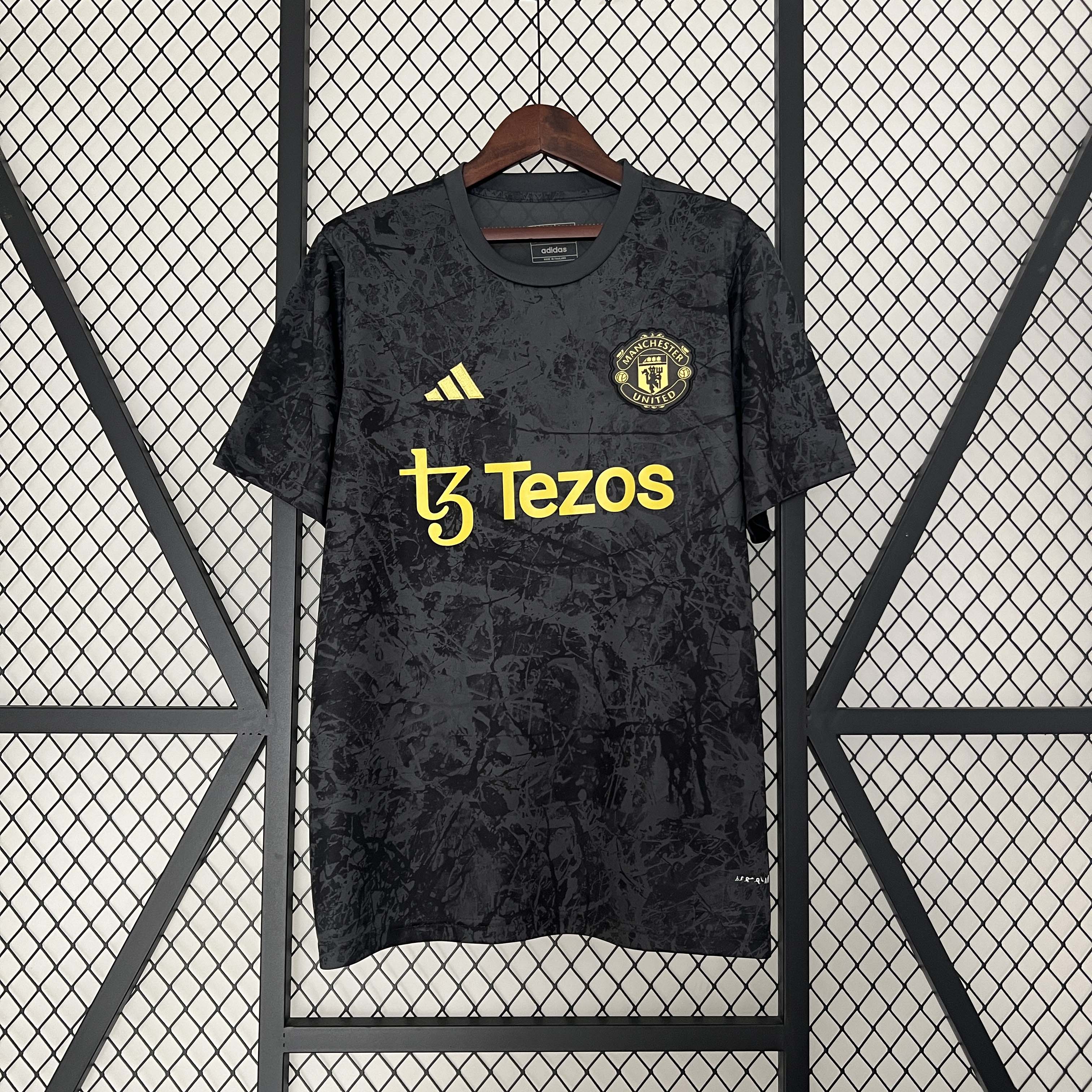2024/2025 Manchester United Special Edition Black Football Shirt 1:1 Thai Quality:football jersey mysite: unitedjerseyfootball 邓江浪:football