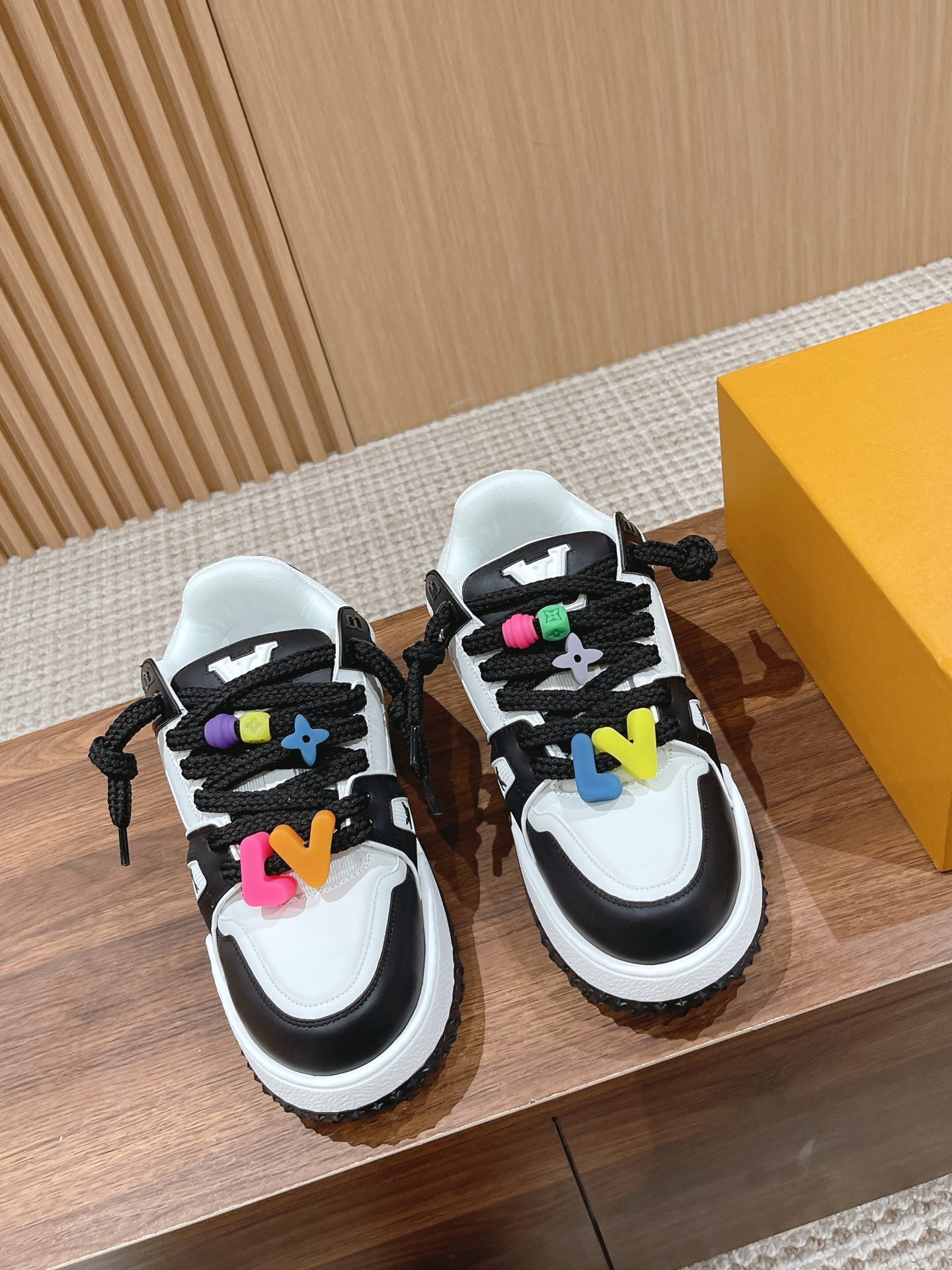 LV Trainer Maxi Sneaker White Mix Black Calfskin、mysite、Cacoeks