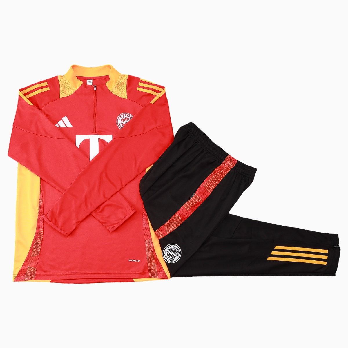 JerseysGala.com | Bayern Munich 24-25 Long Sleeve Training Set with Big Logo - Red -Customize Name, Number and Patch | Worldwide Shipping