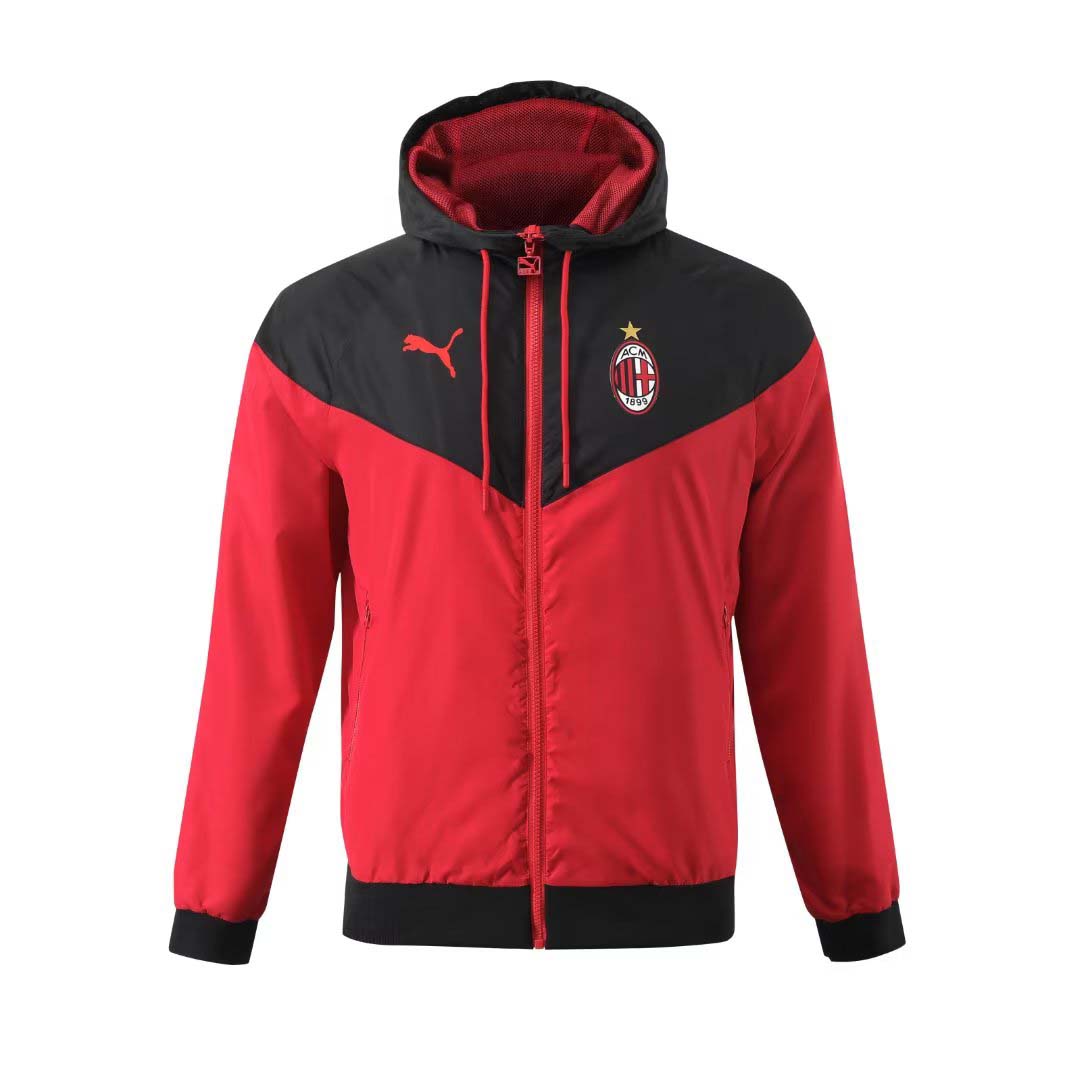 2023 AC Milan Windbreaker Red Football Shirt 1:1 Thai Quality Kids Size:football jersey mysite: unitedjerseyfootball 邓江浪:football