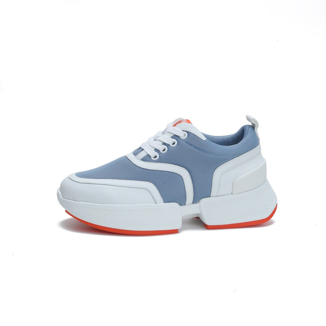 GIGA SNEAKER IN AEGEAN BLUE STITCHED MESH AND WHITE CALFSKIN、mysite、Cacoeks