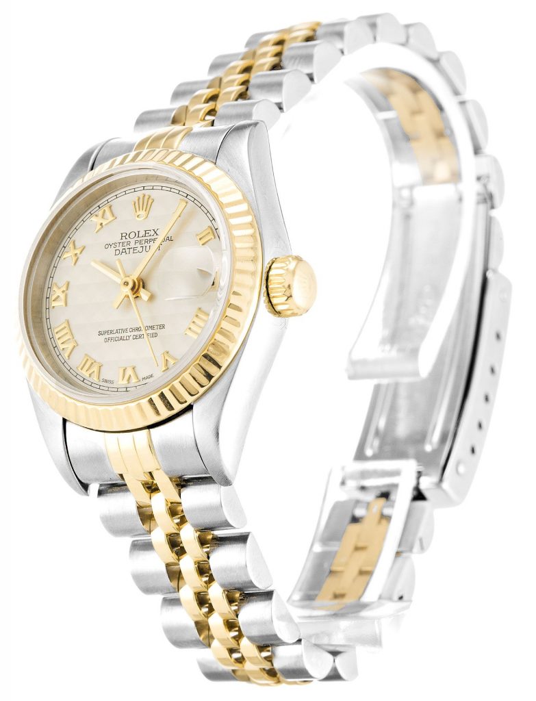 Replica Rolex Lady-Datejust 26mm Ivory Pyramid Dial 69173-fasswatch