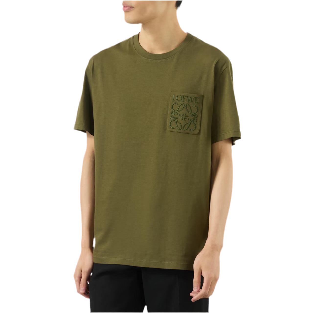 Loewe Anagram Khaki Green T-Shirt with Pocket、mysite、Cacoeks