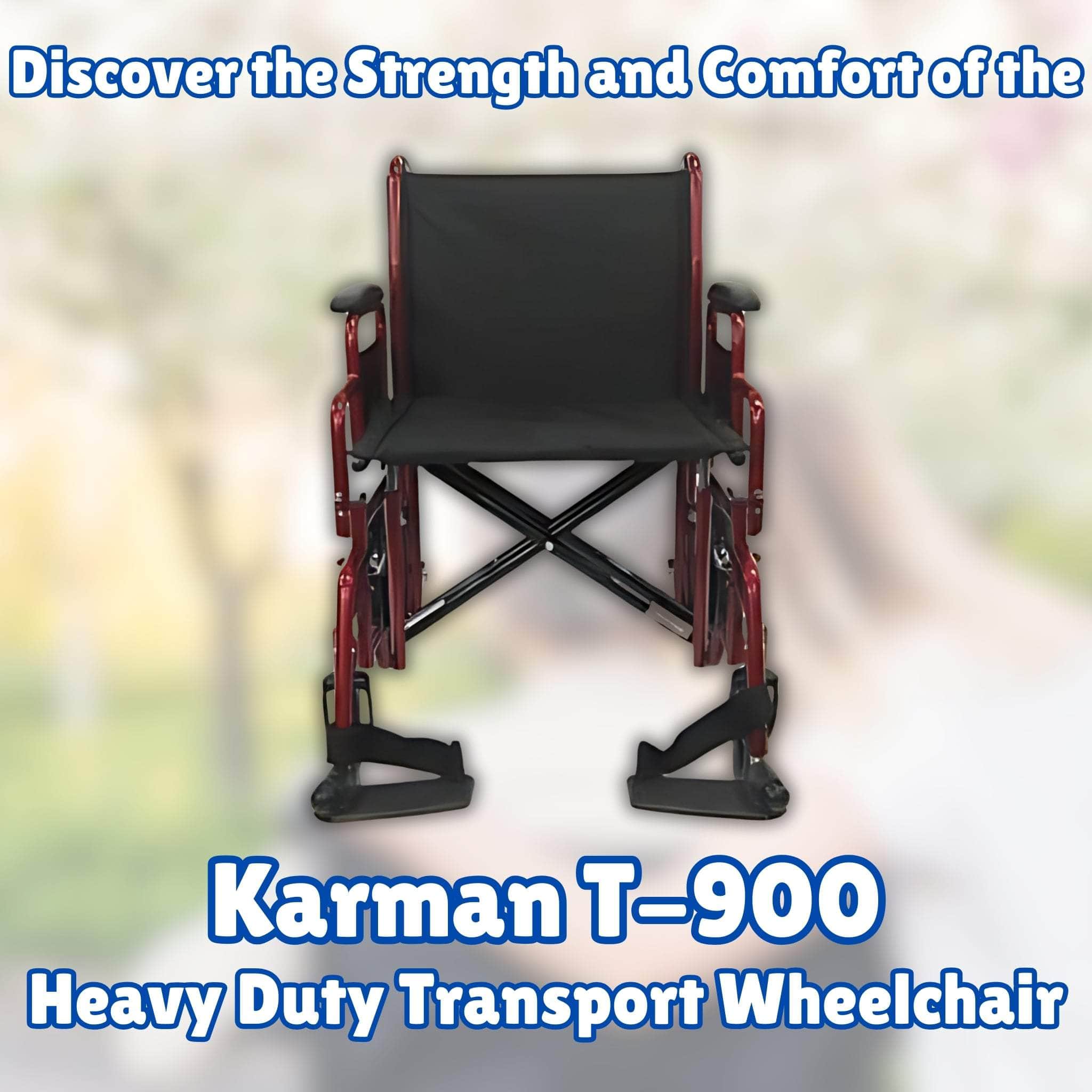 Discover the Strength and Comfort of the Karman T-900 Heavy Duty Transport Wheelchair