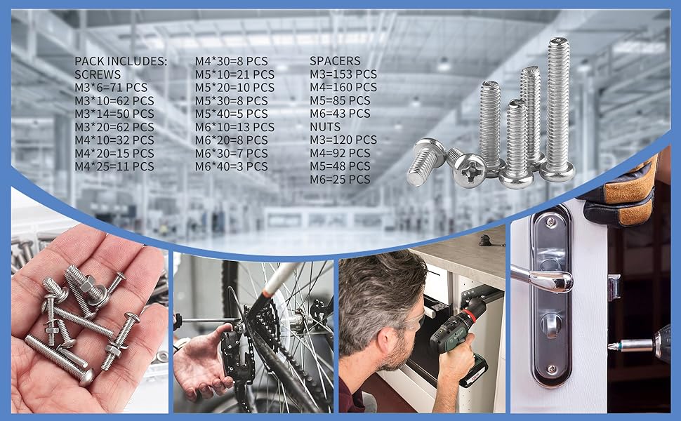 Screws Bolts and Nuts Assortment Kit