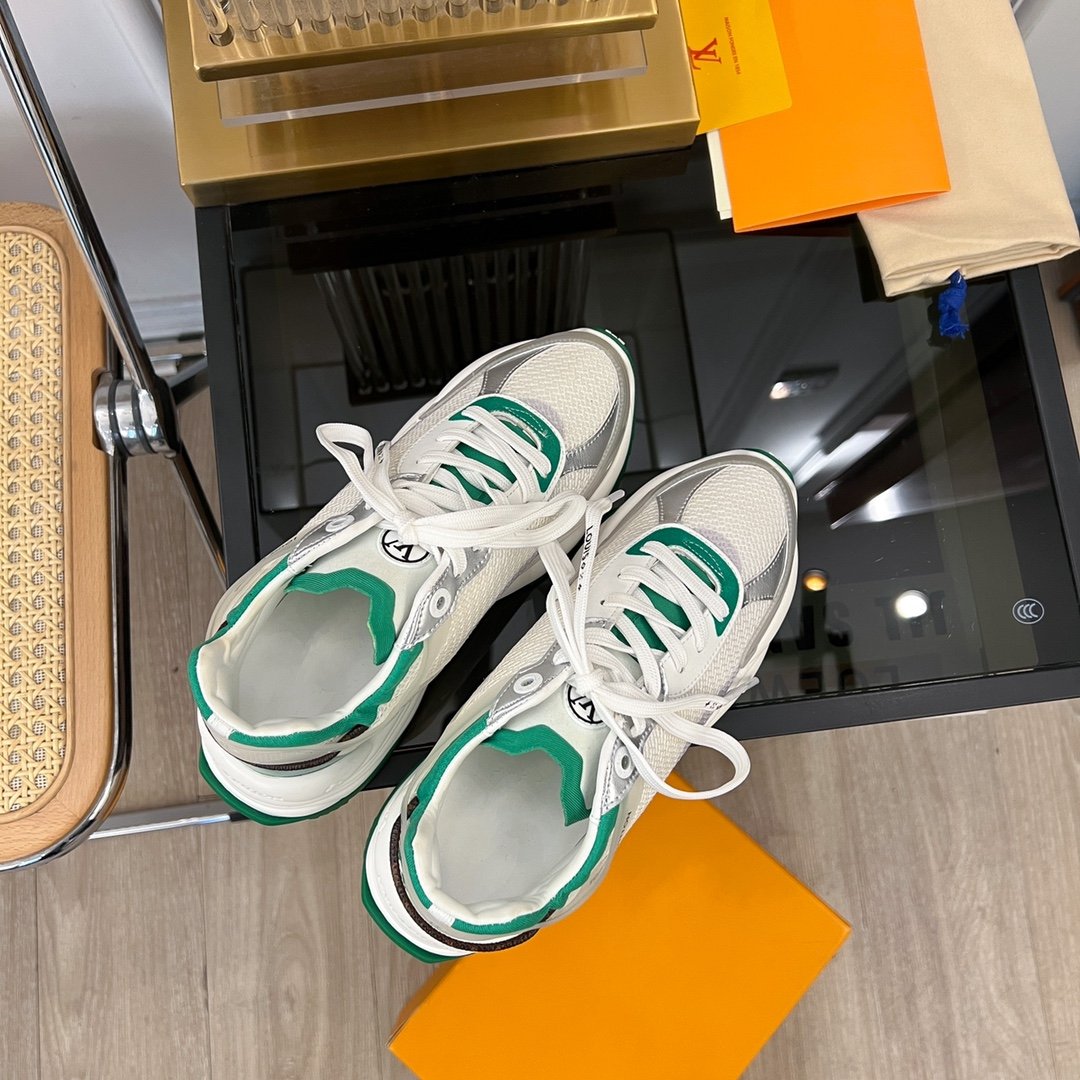 LV RUN 55 SNEAKER WHITE GREEN、mysite、Cacoeks
