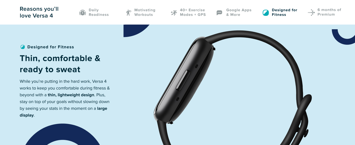 designed for fitness: thin, comfortable and ready to sweat