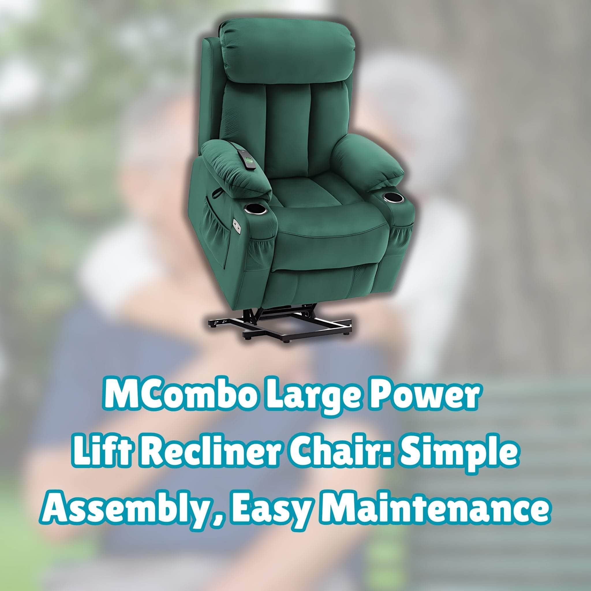 MCombo Large Power Lift Recliner Chair: Simple Assembly, Easy Maintenance