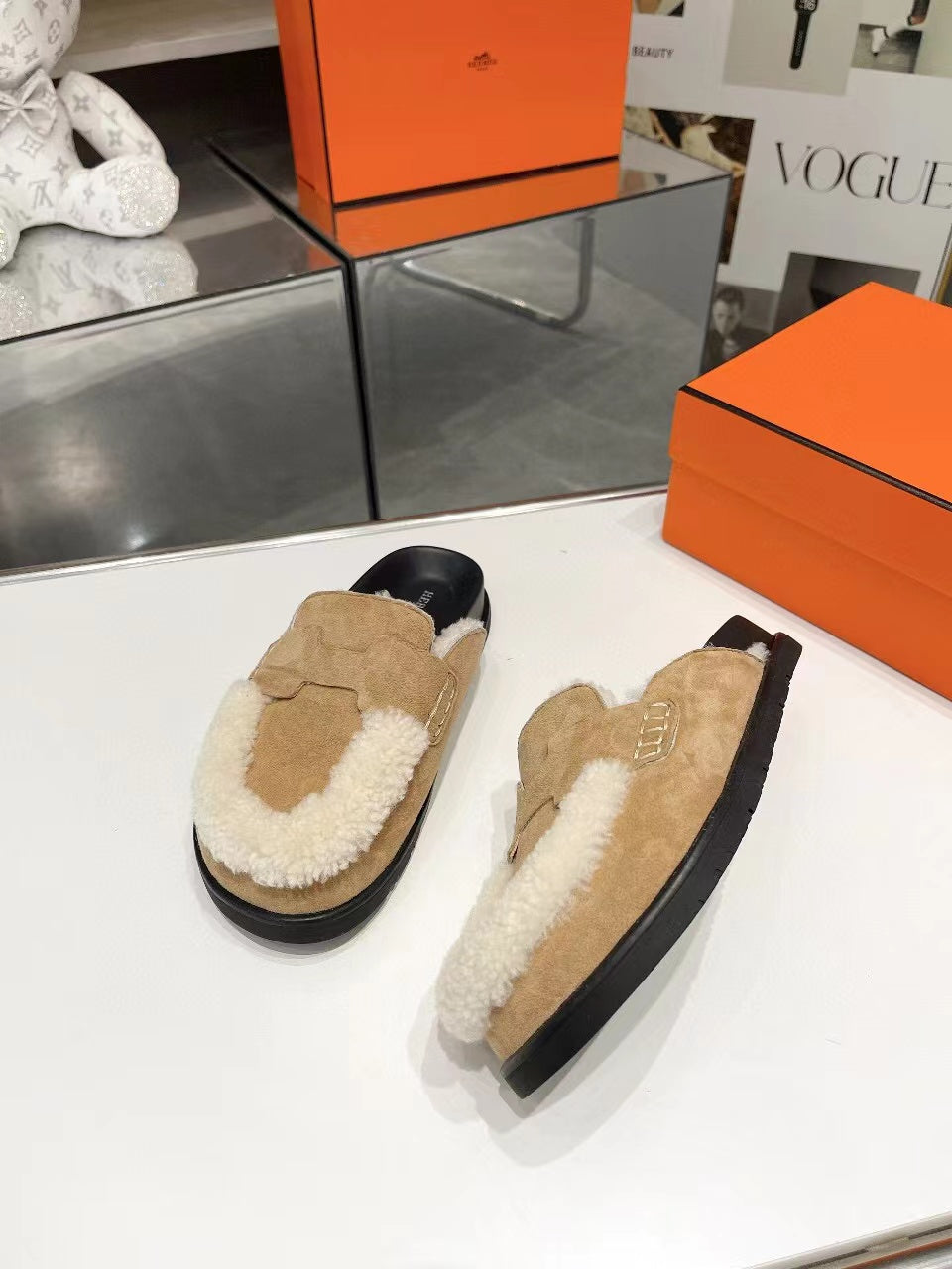 G0 MULE BEIGE SUEDE SHEARLING、mysite、Cacoeks