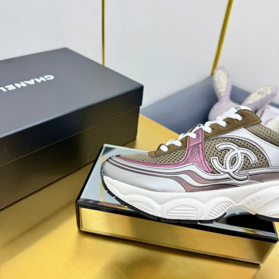 DAD SNEAKER IN COLORFUL CALFSKIN AND BREATHABLE MESH、mysite、Cacoeks