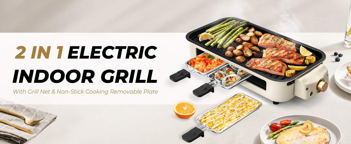 2 in 1 Electric Indoor Grill