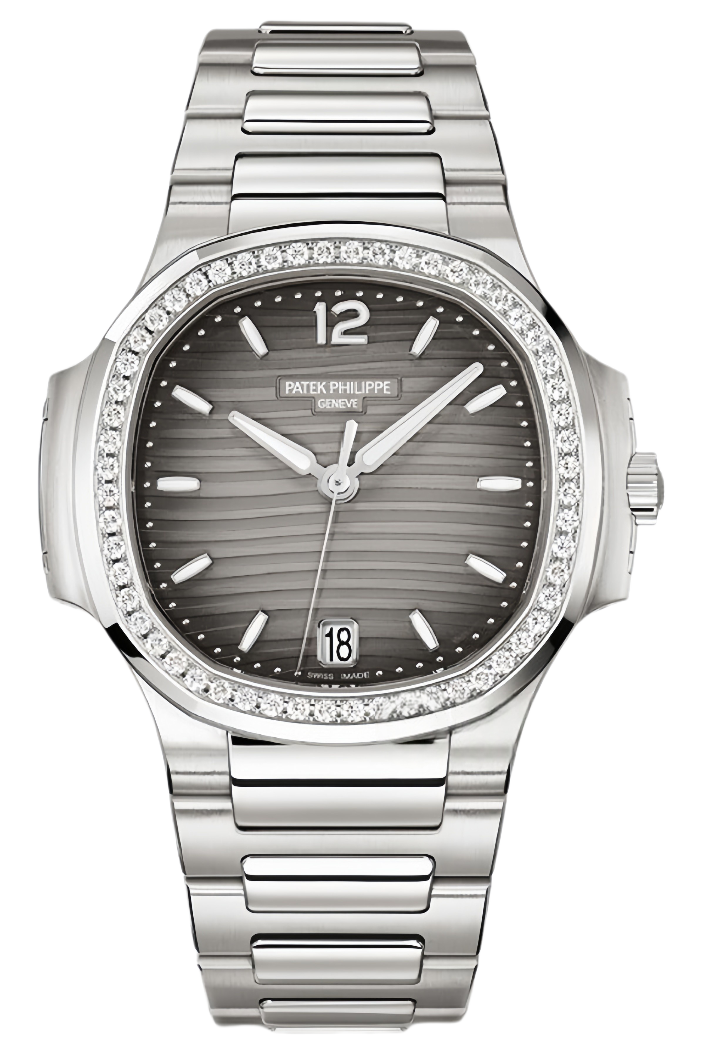 Patek Philippe Nautilus Ladies 7118/1200A-011 Super Clone – 35.2mm Silver Dial Replica Watch