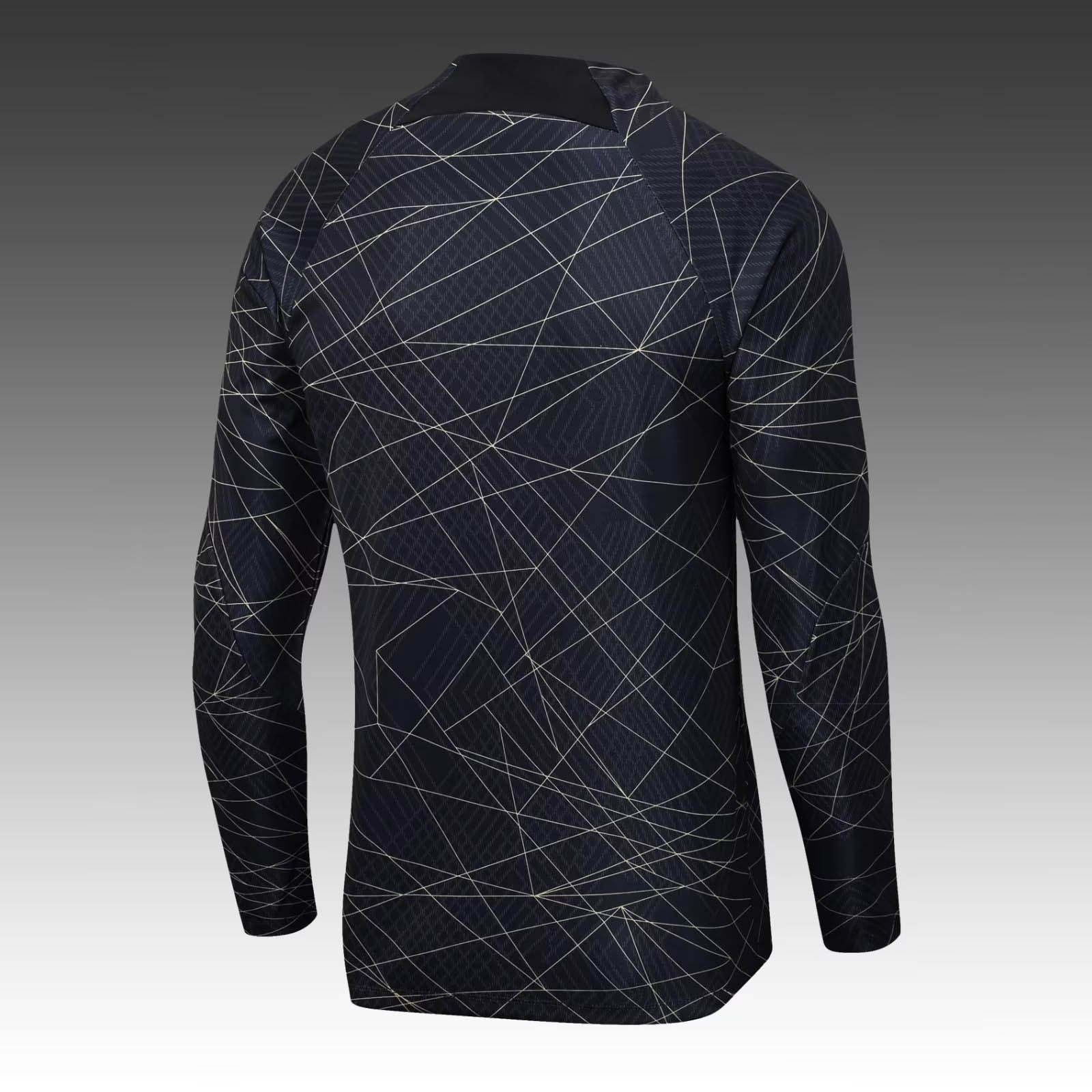 2022/2023 Psg Paris Saint-Germain Half-Pull Training Suit Black Gold Set:football jersey mysite: unitedjerseyfootball 邓江浪:football