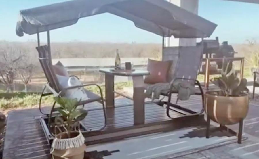 Glider Double Chairs With Table - Double bench and table swinging gazebo set