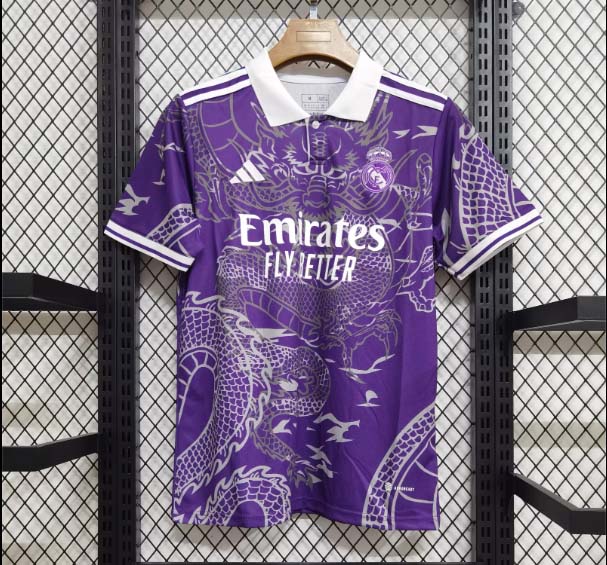 2023/2024 Real Madrid Chinese Dragon purple Football Shirt:football jersey mysite: unitedjerseyfootball 邓江浪:football